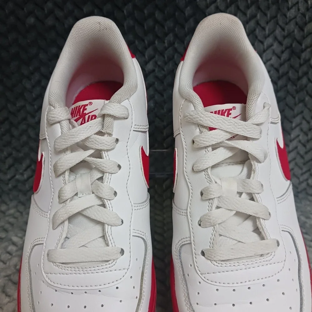 Nike Air Force 1 Retro Low GS White University Red Sneakers CV7663-102 Size 6.5Y